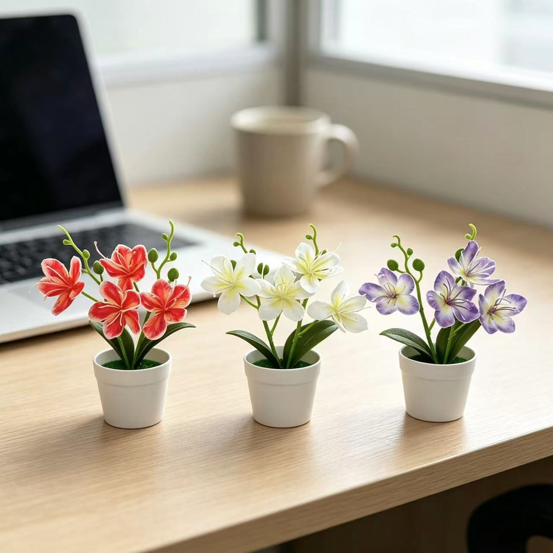 Lifelike Faux Flower Arrangement for Home Decor