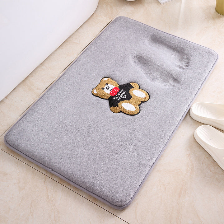 Cute Teddy Bear Plush Bath Mat Kalsten
