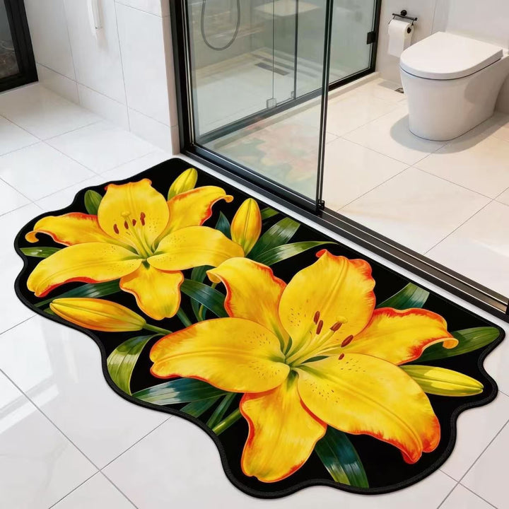 Floral-Themed Shower Mat