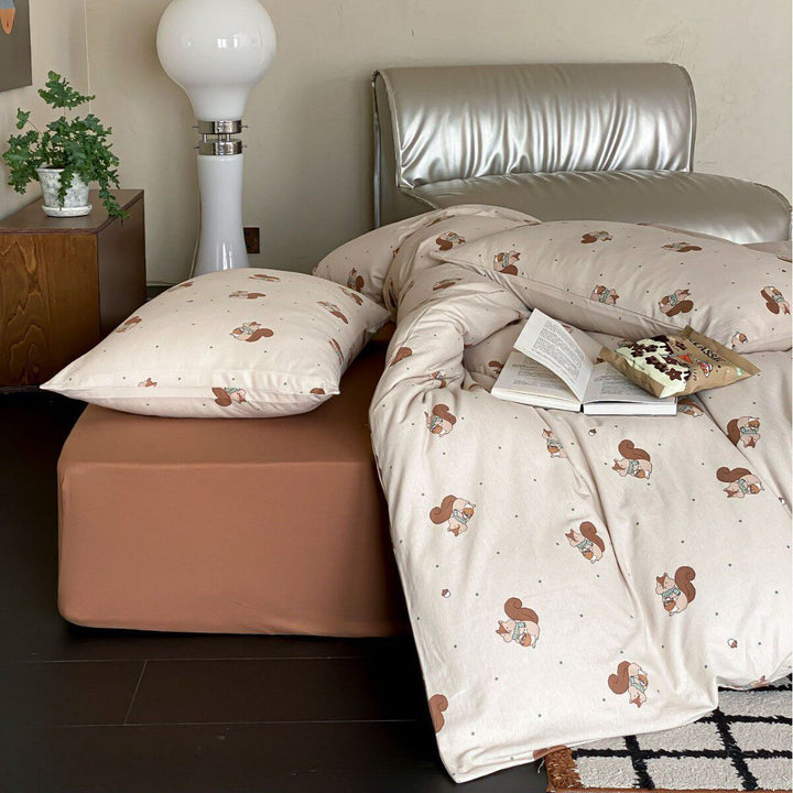Cotton jersey bedding set with cute dog motif and fine cotton touch