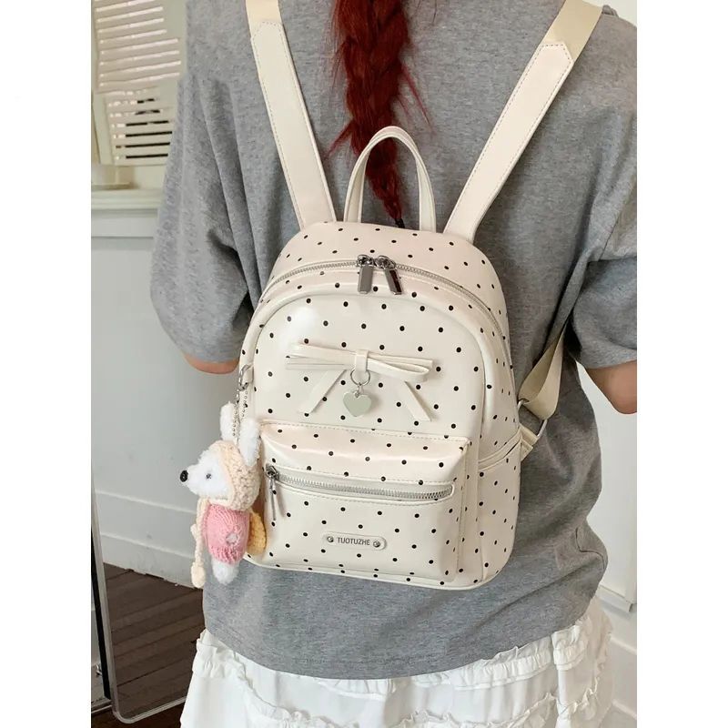 Polka-Dot Decorative Mini Backpack Kalsten