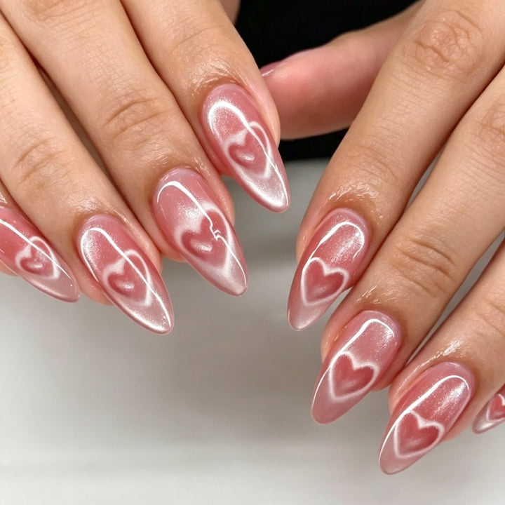 Artificianails with Elegant Heart Design Kalsten