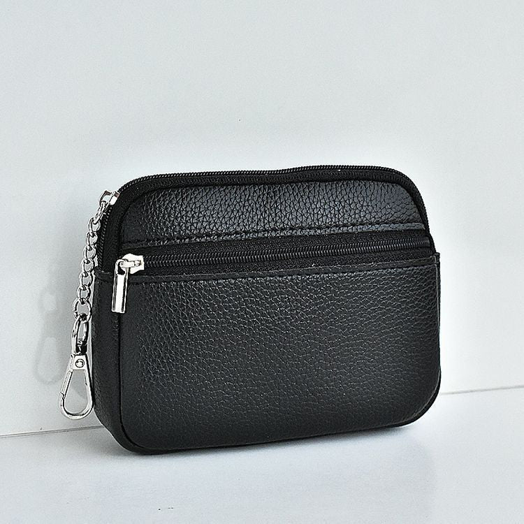 Compact Leather Zippered Card Wallet Kalsten