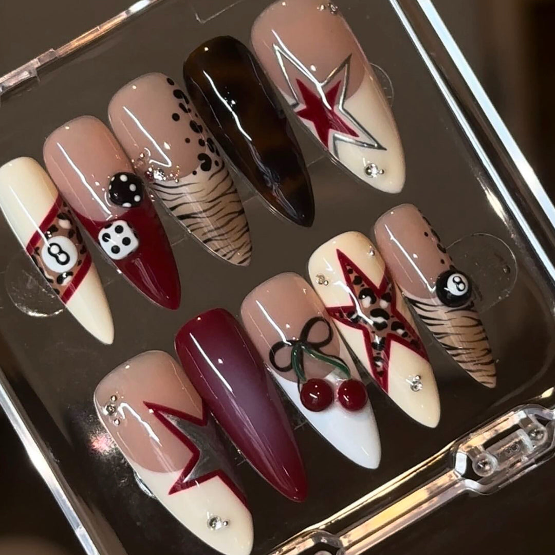 Artistic Stiletto Press-On Nails with Unique Designs Kalsten
