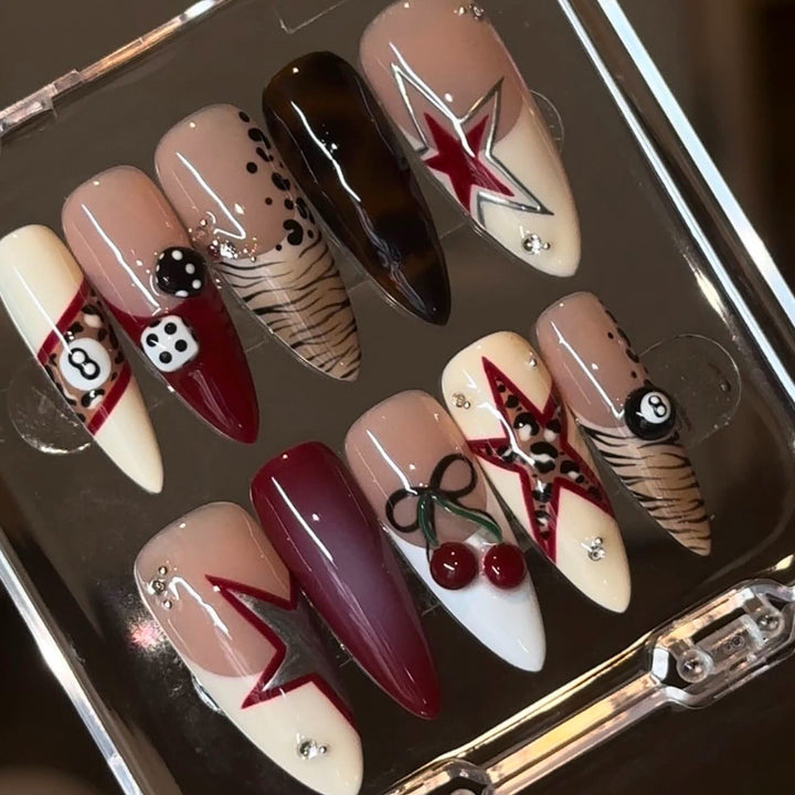 Artistic Stiletto Press-On Nails with Unique Designs Kalsten