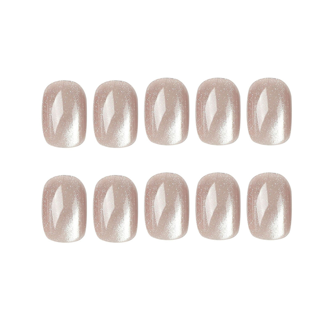 Artful Nail Extensions with Glitter Effect Kalsten