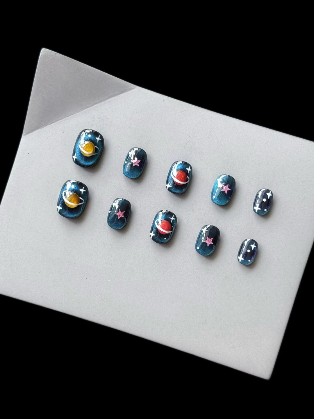 Celestial-Themed Press-On Nail Art Set
