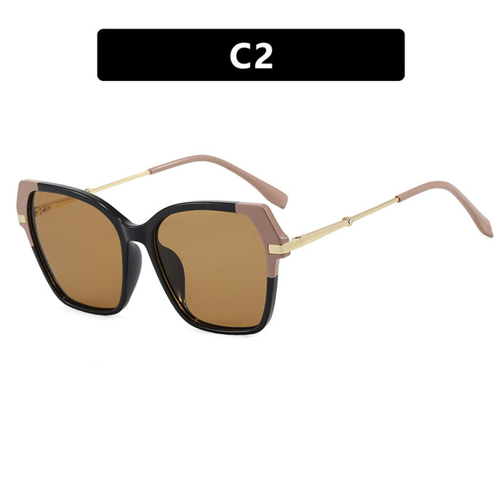 Ladies square sunglasses with elegant metal frame and protective UV filter Kalsten