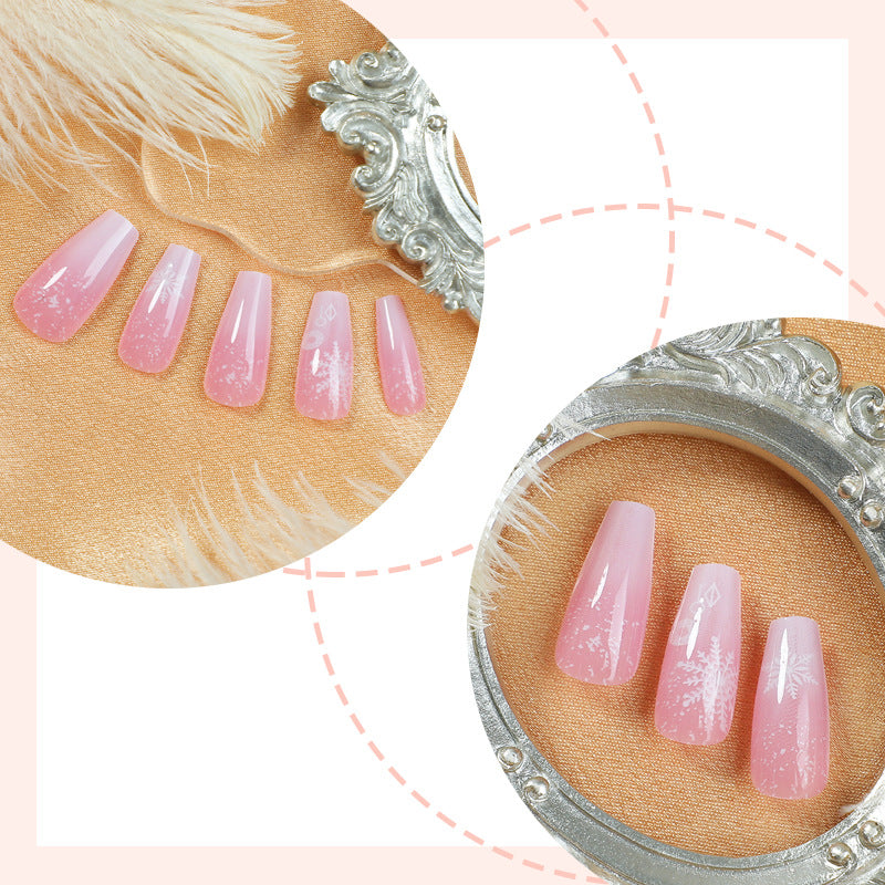 Decorative Press-On Nail Art Set with Unique Floral Patterns kalsten