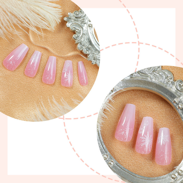Decorative Press-On Nail Art Set with Unique Floral Patterns kalsten