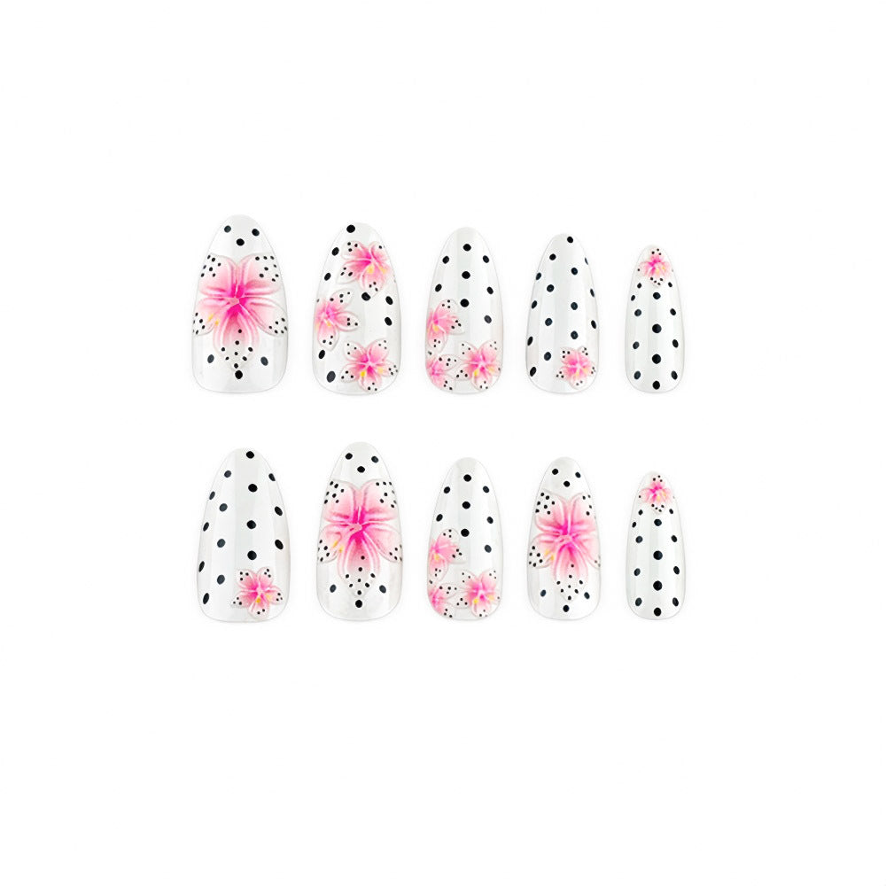 Premium Artificial Nails with 3D Flower Design Kalsten