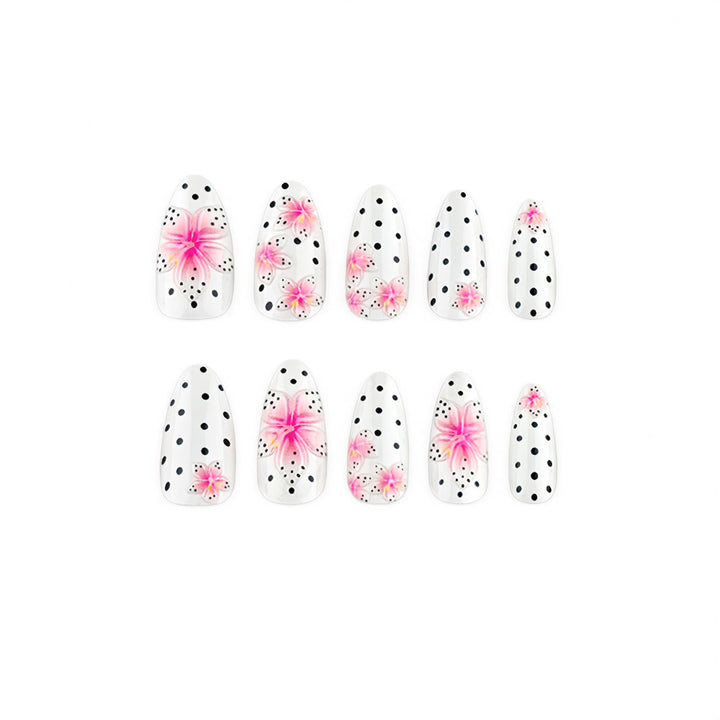 Premium Artificial Nails with 3D Flower Design Kalsten