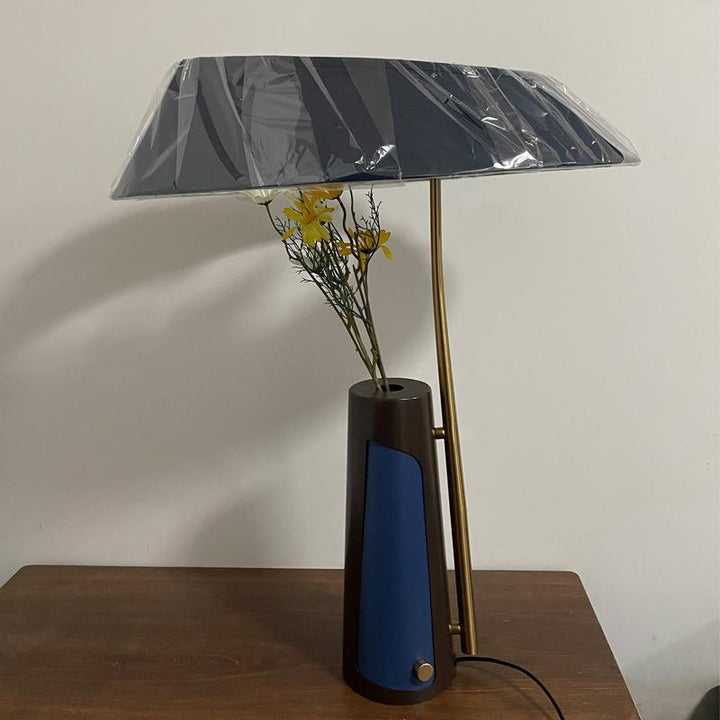 Decorative Accent Table Lamp with Floral Arrangement