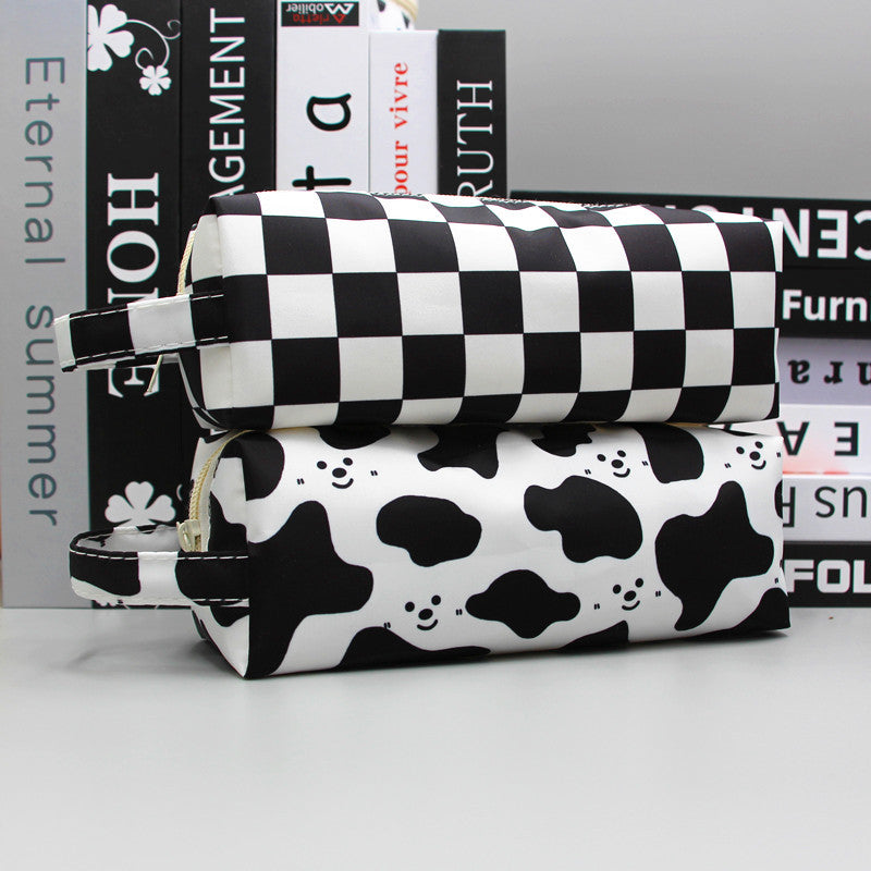 Checkered Pattern Pencil Pouch Kalsten