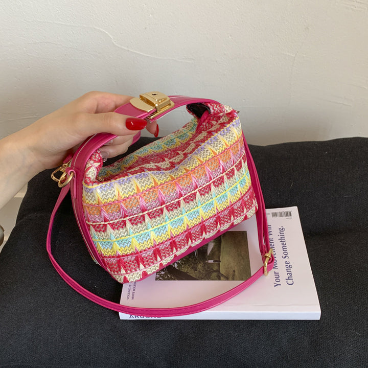 Textured Handwoven Mini Crossbody Bag Kalsten