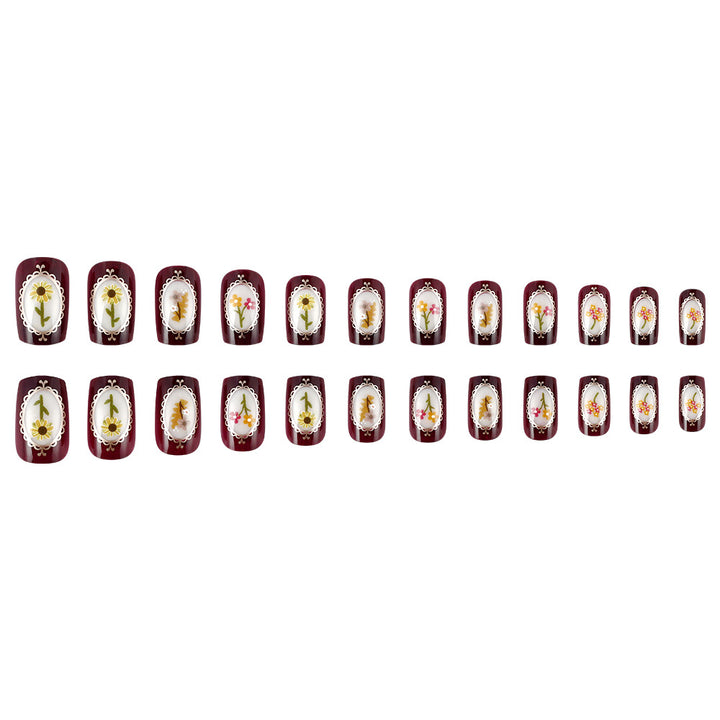 Floral Art Gel Nail Set Kalsten