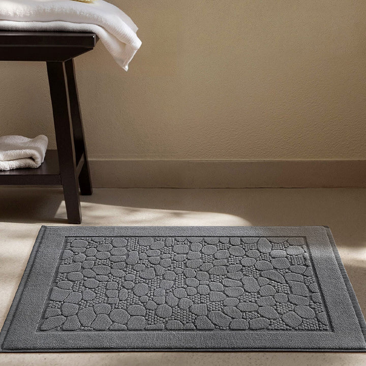 Plush Textured Bathroom Mat Kalsten