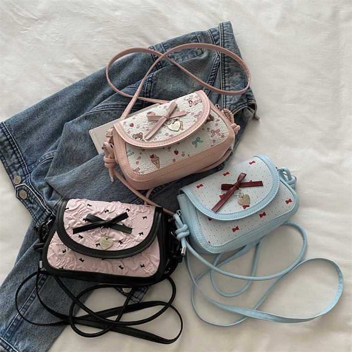 Adorable Bow-Embellished Crossbody Bag Kalsten