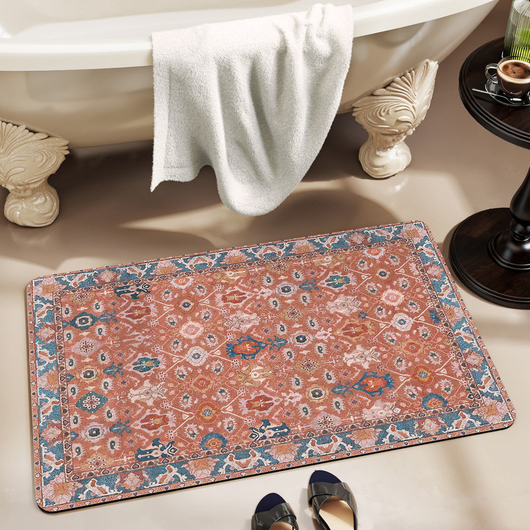 Floral-Patterned Luxury Bath Mat Kalsten