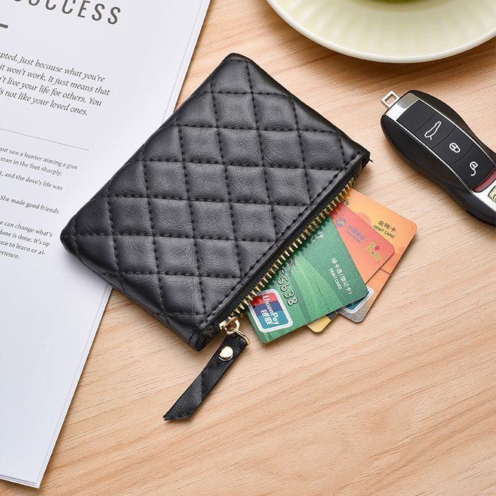Quilted Leather Card Holder