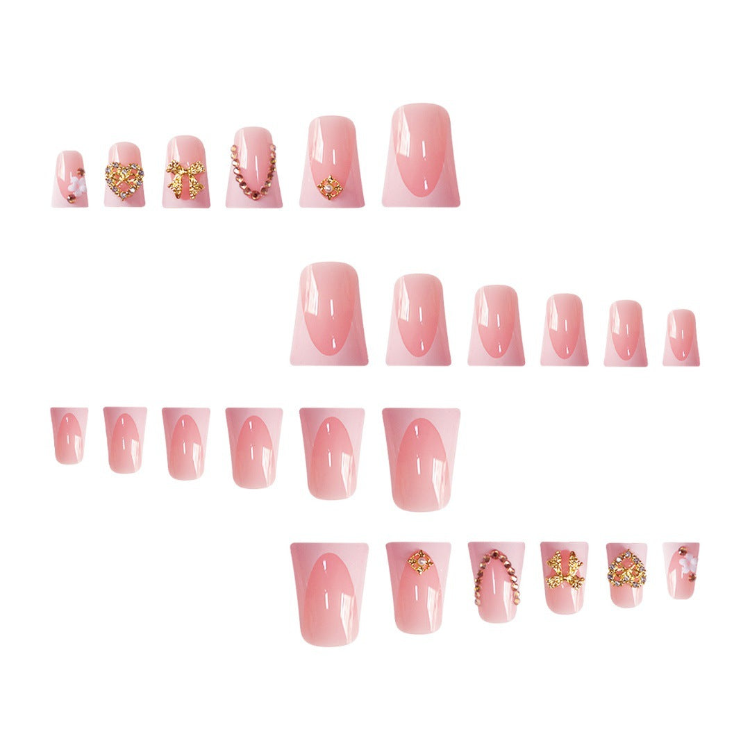 Decorative Rhinestone-Embellished Press-On Nail Extensions Kalsten
