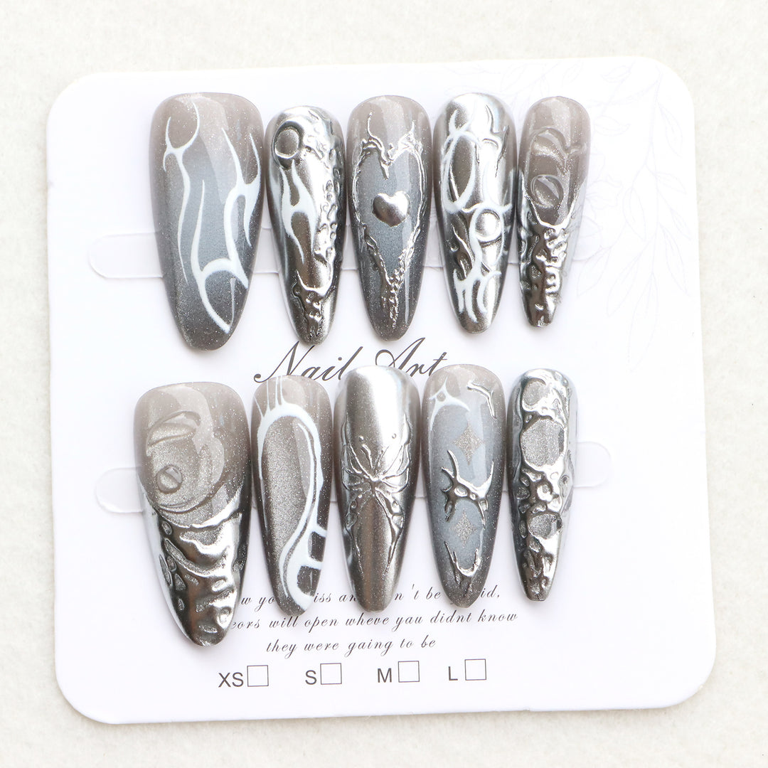 Artistic Abstract Press-On Nail Set Kalsten