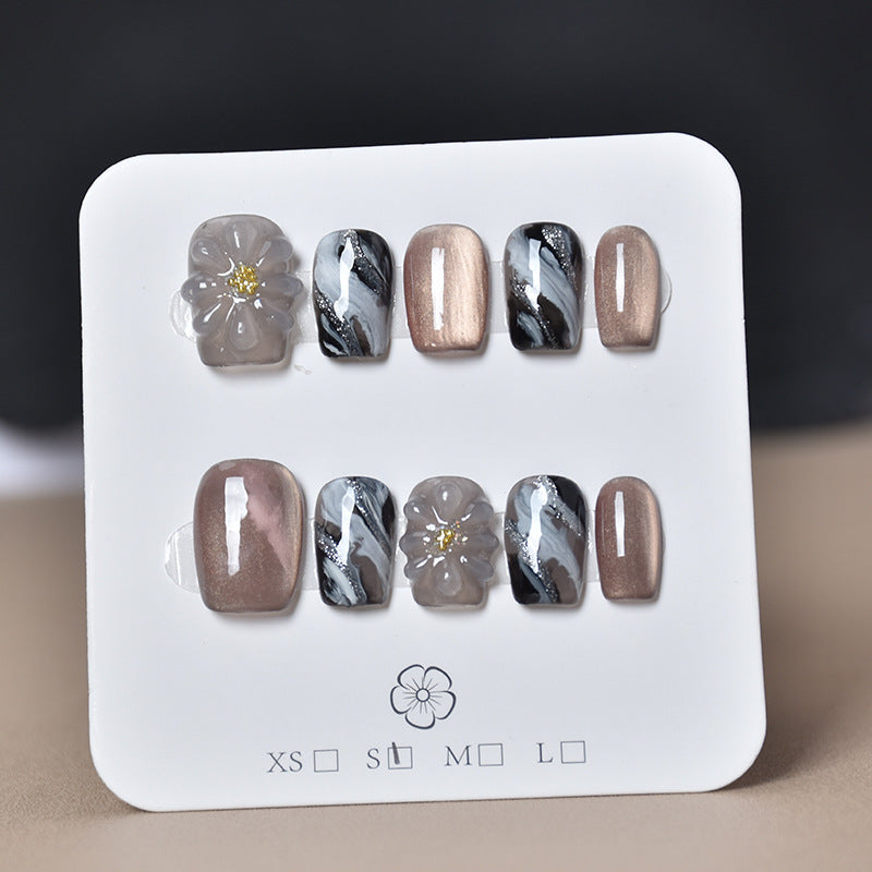 Elegant Nail Art Extensions with Pearl Accents Kalsten