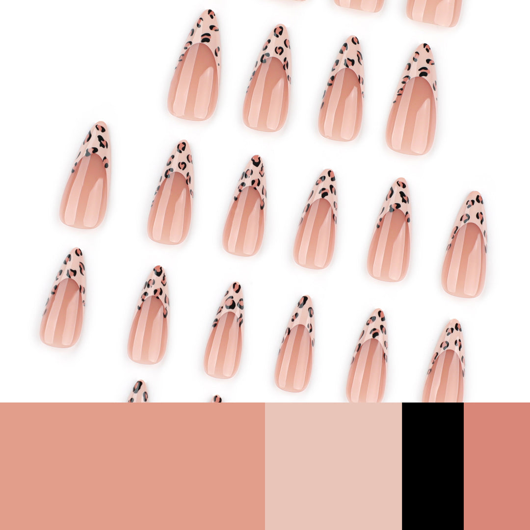 Artistic Stiletto Nails with Animal Pattern Kalsten