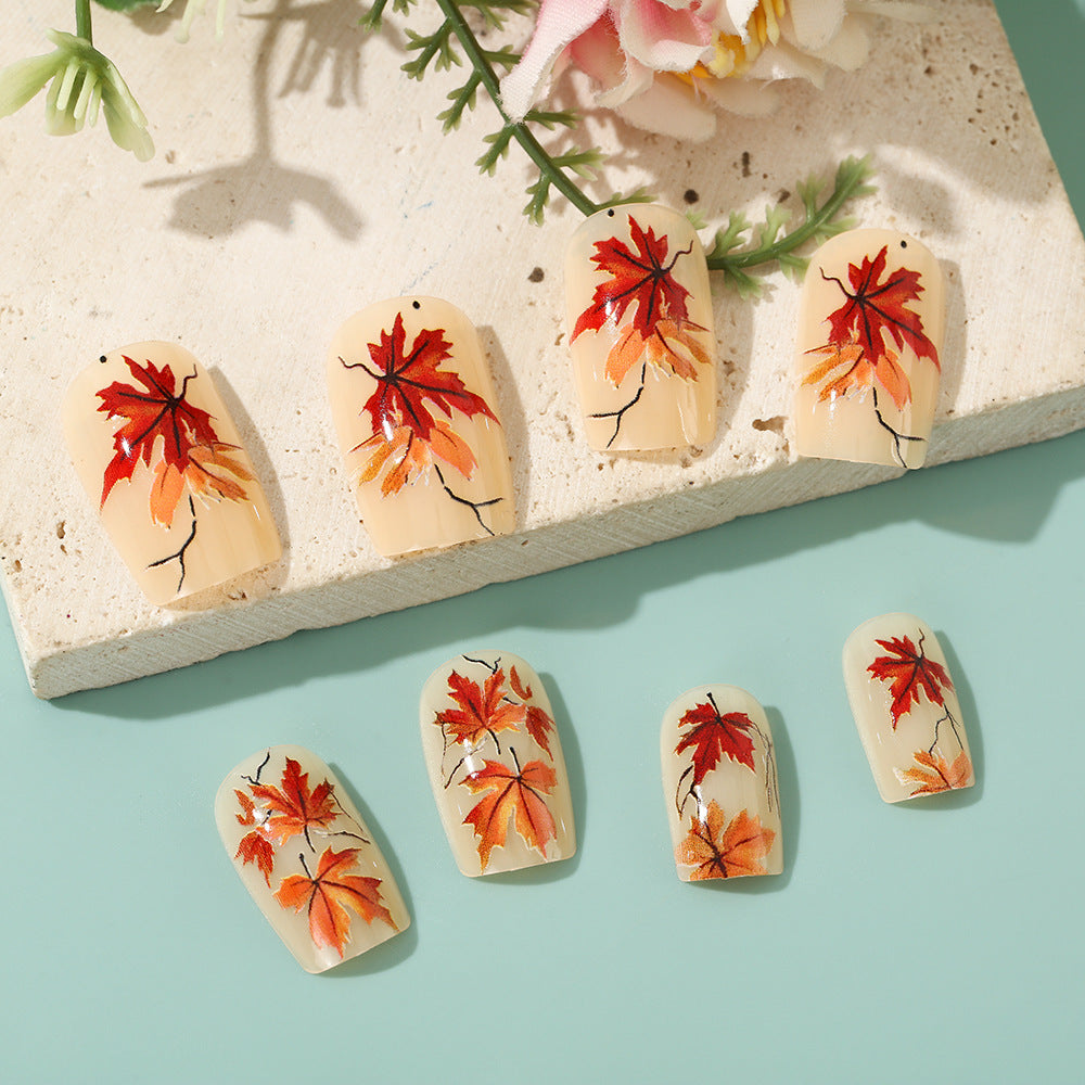 Artificial nails with autumn leaf patterns Kalsten