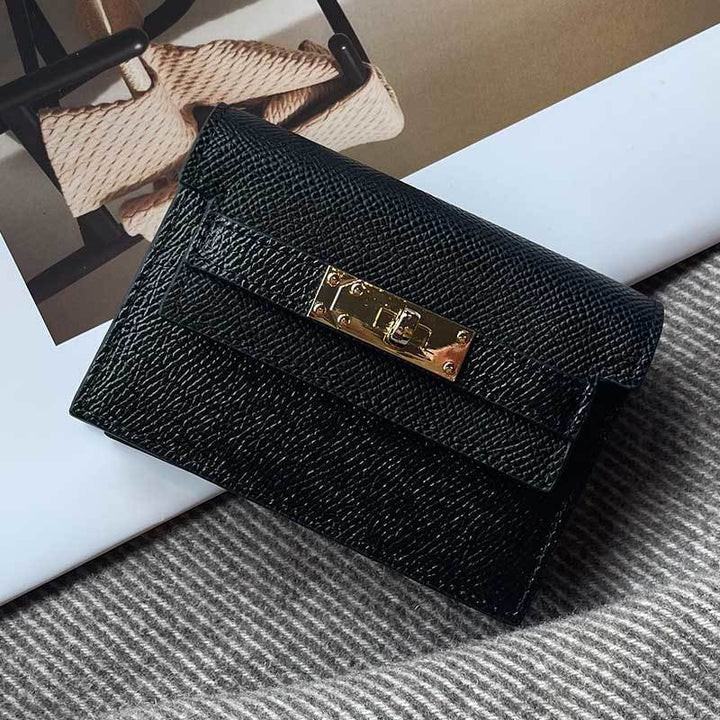 Premium Leather Cardholder with Elegant Closure Kalsten