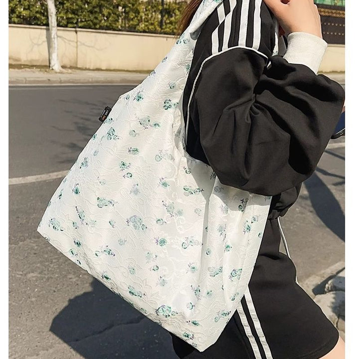 Floral Patterned Everyday Tote Bag Kalsten