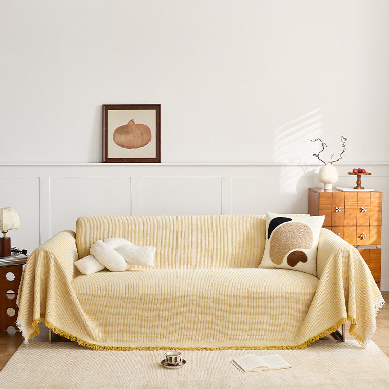 Textured Woven Sofa Throw Blanket