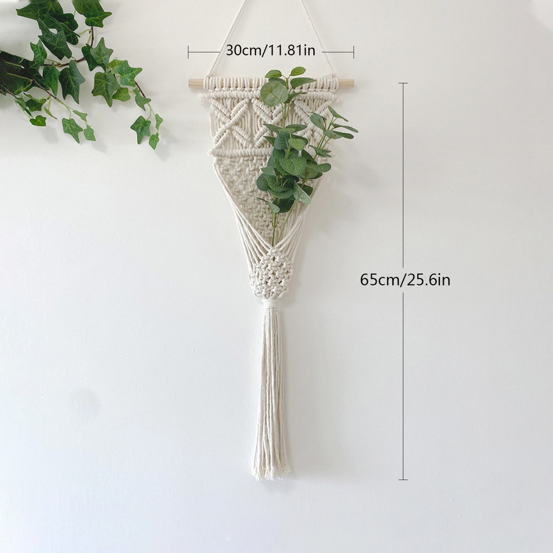 Decorative Macrame Wall Hanging with Elegant Fringed Tassels Kalsten