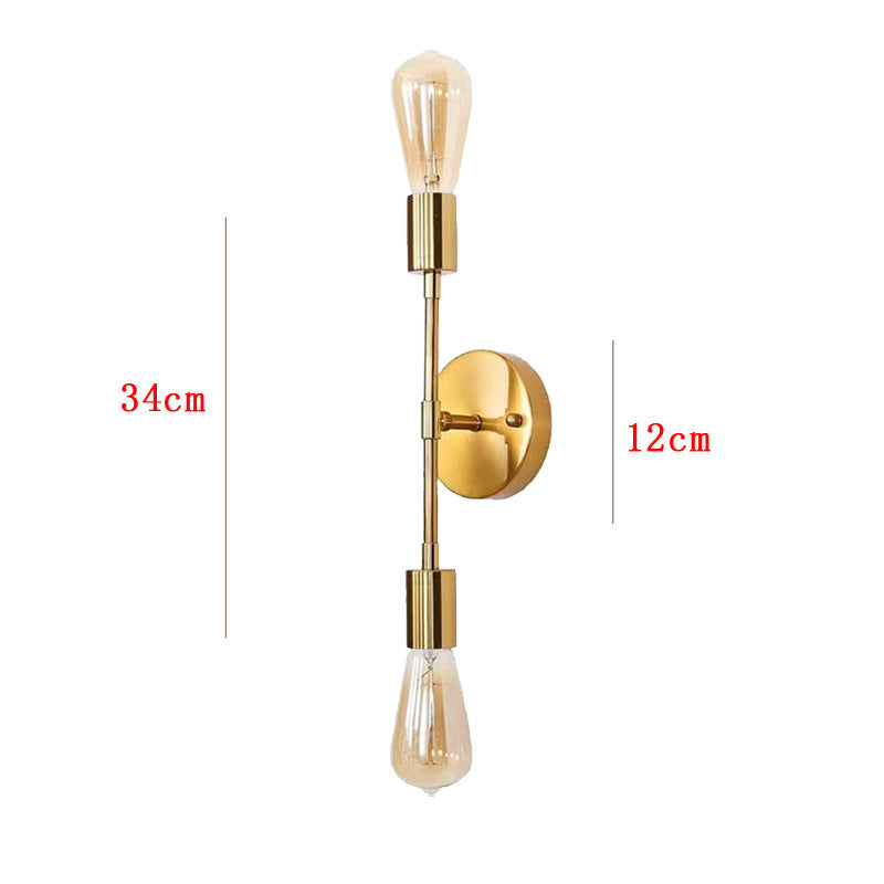 Vintage Industrial Double-Bulb Wall Sconce