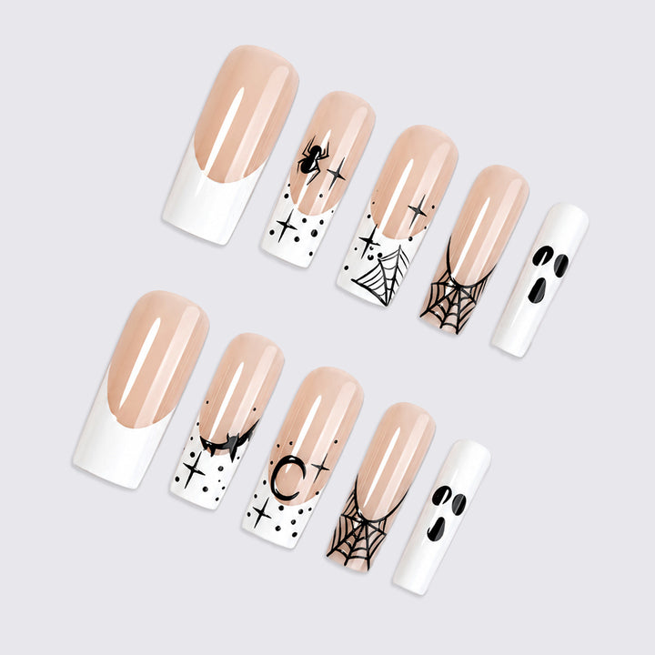 Halloween Art Nail Set with Creative Spider and Ghost Designs Kalsten