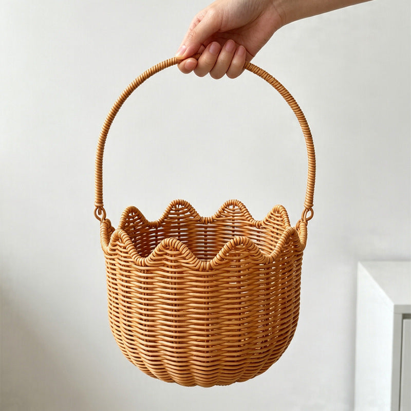 Scalloped Woven Storage Basket Kalsten