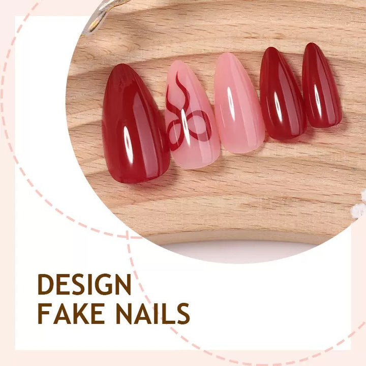 Acrylic nail set with luxurious shine and playful design accents Kalsten