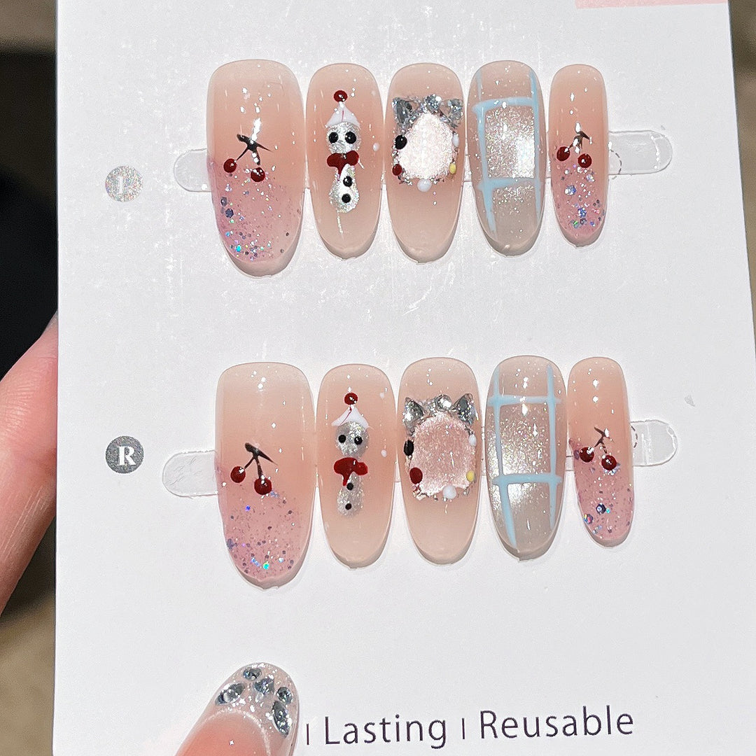 Decorative Animal Print Press-On Nail Set Kalsten