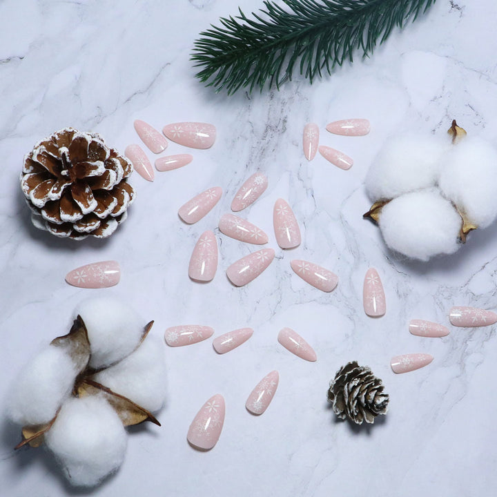 Frosted Snowflake Press-On Nail Set Kalsten