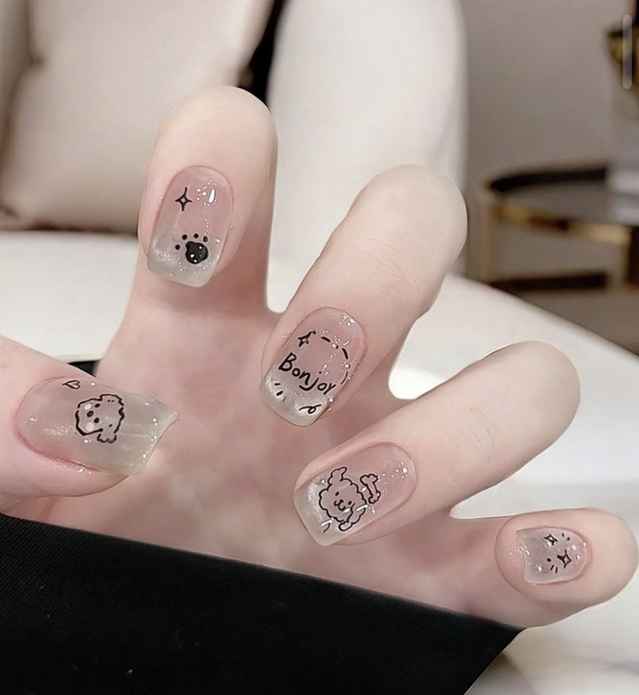 Artificial nails with elegant ombre finish Kalsten