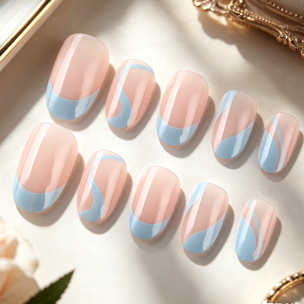 Artistic French Tip Nail Design Kalsten