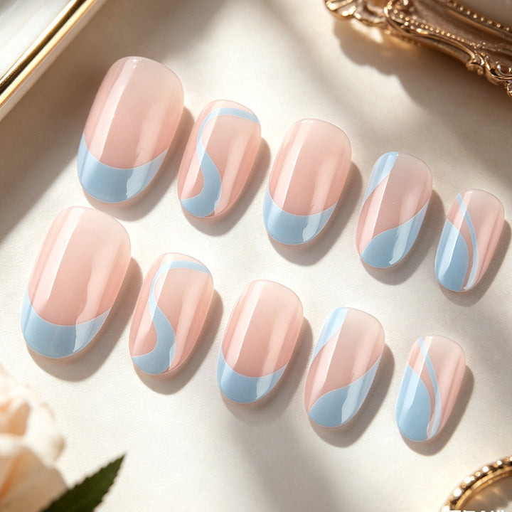 Artistic French Tip Nail Design Kalsten