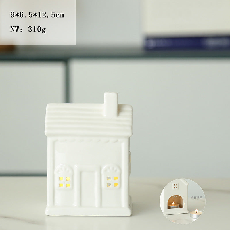 Ceramic House-Shaped Candle Holder Kalsten