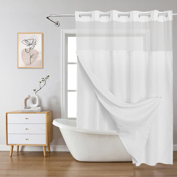 Textured Layered Shower Curtain Kalsten