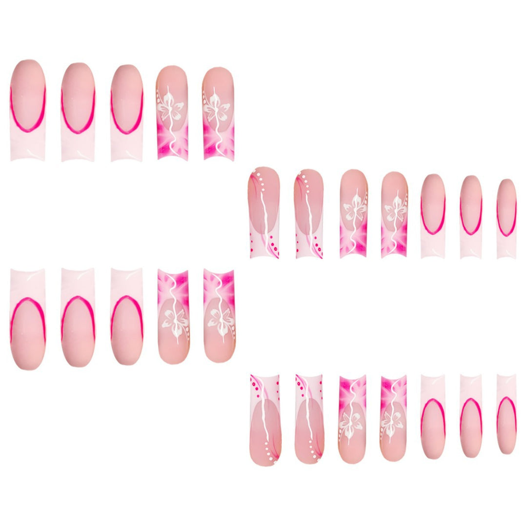 Artistic Floral Stiletto Press-On Nails Kalsten