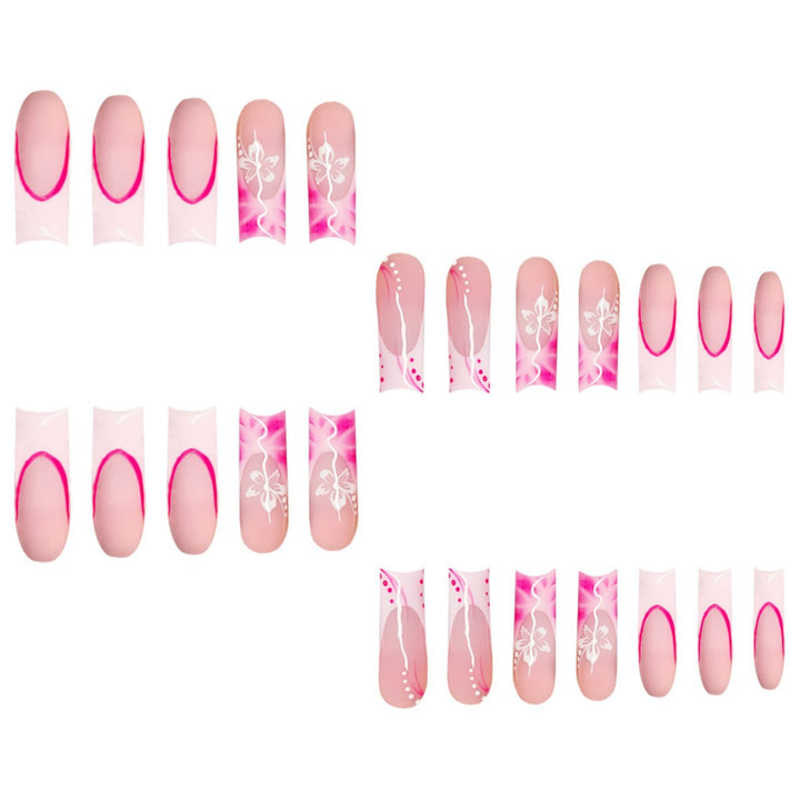 Artistic Floral Stiletto Press-On Nails Kalsten