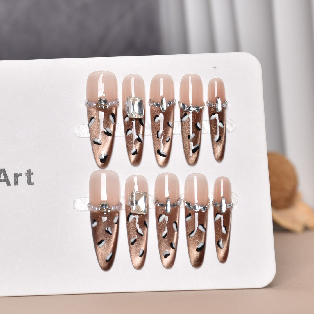 Decorative Stiletto Press-On Nail Extensions Kalsten