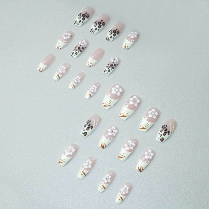 Artistic Floral and Animal Print Nail Art Set