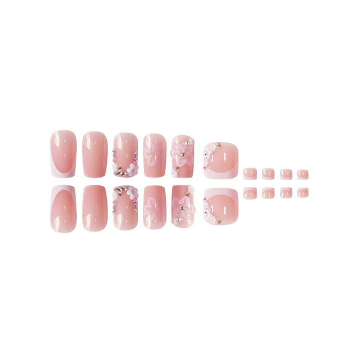 Decorative Floral Press-On Nail Extensions Kalsten