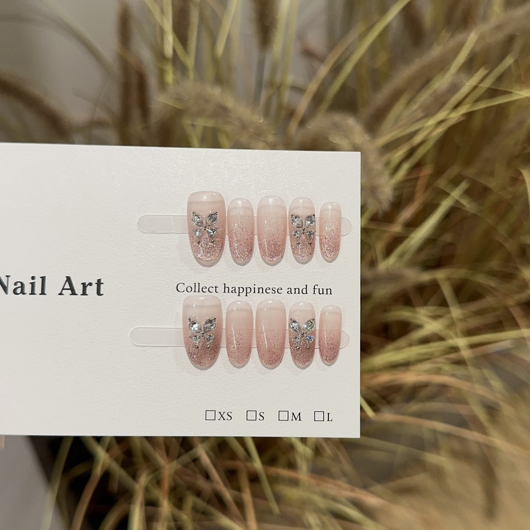 Elegant Butterfly-Themed Nail Art Set